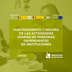 MANTENIMIENTO Y MEJORA DE LAS ACTIVIDADES DIARIAS DE PERSONAS DEPENDIENTES EN INSTITUCIONES