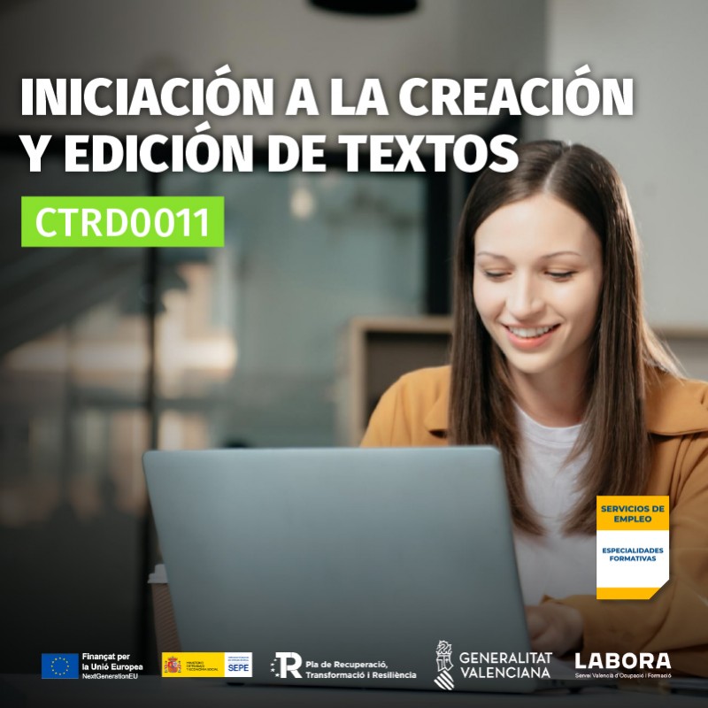 CTRD0011 - INICIACIÓN A LA CREACIÓN Y EDICIÓN DE TEXTOS CTRD0011 - INICIACIÓN A LA CREACIÓN Y EDICIÓN DE TEXTOS